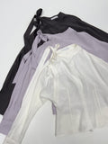Eve One-Shoulder Pintuck Blouse