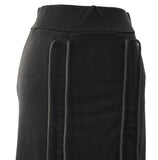 Er unbalanced shirring string skirt