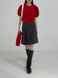 Half Pleats Midi Skirt