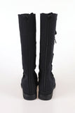 Lace tie long boots