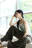 All-day rivet parachute pants