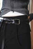 Tie banding long skirt