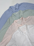 Pastel Poplin Cotton Over Fit Shirt