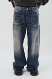 Leg Embo Dirty Washed Denim