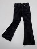 Striped Low Bootcut Denim Pants