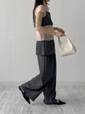 [Skirt SET] Fondue Banding Wide Slacks