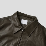 V Leather Jacket