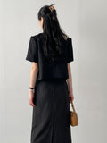 Bebe Tweed Short Sleeve Jacket