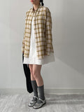 Linen Vintage Check Overfit Shirt