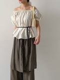 Wrinkle Wrap Layered Banding Pants