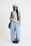 Contrast hood string t-shirt