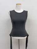 Strap Ribbed Sleeveless