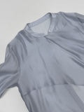 Ruffle Tencel See-through Blouse