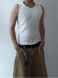 Double Line Ribbed Sleeveless