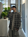[Brushed] Vintage Pigment Check Over Shirt