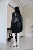 Leather padded jumper
