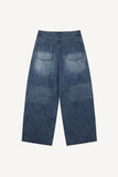 Brushed Slub Wide Denim Pants