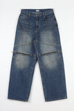 zipper biker denim