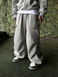 Calin diagonal cargo sweat balloon pants