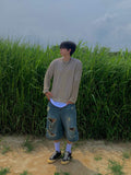 Crossover punching knit
