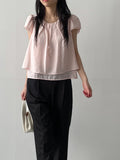 Tencel Semi Wide Denim Slacks