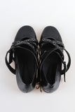 Punching stud strap shoes