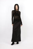 see-through mesh long skirt