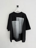 Dark Black Brush Half T-shirt