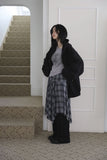 Check layered skirt