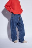 logo print denim