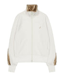 Fur Trim Jersey Zip-up