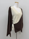 Duin V-Neck Layered Wrap Knit