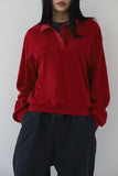 High neck fleece sweatshirt