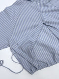 Melon Stripe Hood Shirt