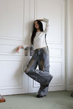 Ribbed side eyelet tee