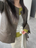 Boatneck Tencel See-Through T-Shirt