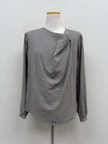 Cowl Belted Loose-Fit Blouse