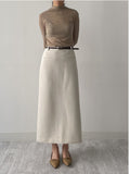 [Setup Available] Monet Tweed H-Line Long Skirt
