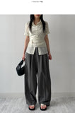 French Stripe Wide Slacks