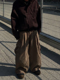 Corduroy Cargo Balloon Banding Pants