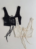 Rose Lace See-through Bustier