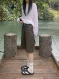 [unisex] Carpenter Cotton Bermuda Wide Pants