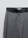 Leather Stripe Wide Slacks