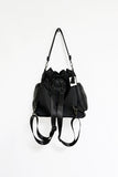 black bucket backpack