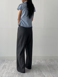 Hugo Belted One-Tuck Wide Slacks