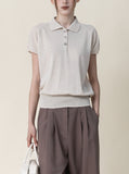 Puff Button Up Linen Knit
