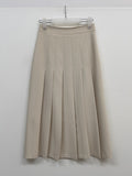 Doe Pleated Long Skirt