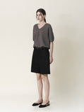 [Premium] Whole Garment Ariere V-neck Linen Knit