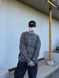 Two-Tone Mohair Brush Knit