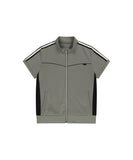 Metallic Tape Track Zip-Up